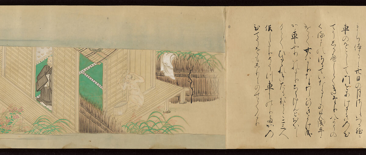 Tale of the Fox (Kitsune no sōshi), Unidentified painter and calligrapher, Handscroll: ink and color on paper, Japan