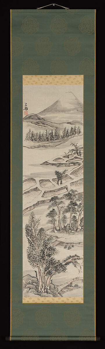 Mount Fuji, Ike no Taiga 池大雅 (Japanese, 1723–1776), Hanging scroll; ink and color on paper, Japan