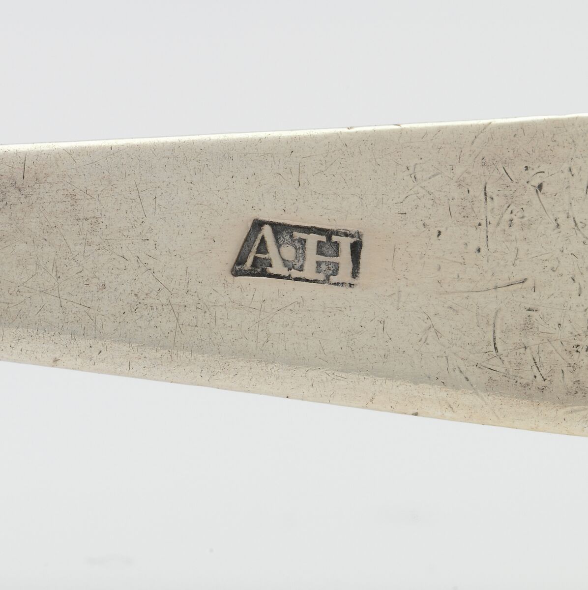 Tea Spoon, Marked by A. H., Silver, American