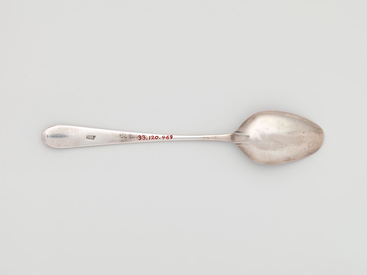 Tea Spoon, Marked by A. H., Silver, American