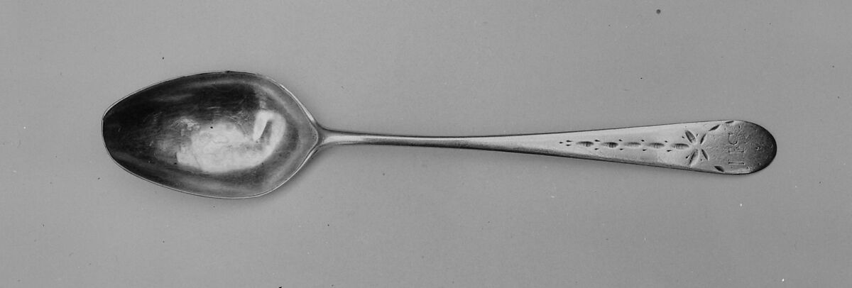 Tea Spoon, Marked by A. H., Silver, American