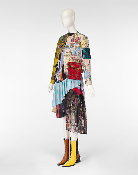 Ensemble, Marques ' Almeida (British, founded 2011), (a) synthetic, cotton, (b) synthetic, cotton, (c, d) leather, synthetic, cotton, British