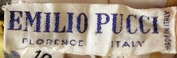 Ensemble, Emilio Pucci (Italian, Florence 1914–1992), (a) nylon; (b, d, e) cotton; (c) silk, Italian