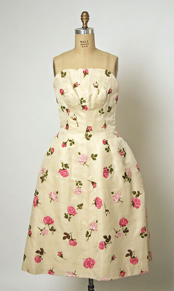 Evening ensemble, (a–c) House of Balenciaga (French, founded 1937), silk, French