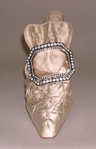 Slippers, Hellstern and Sons (French, active 1870–ca. 1972), silk, glass, French