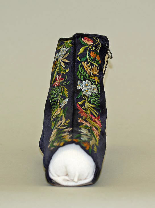 Gaiters, silk, leather, Italian