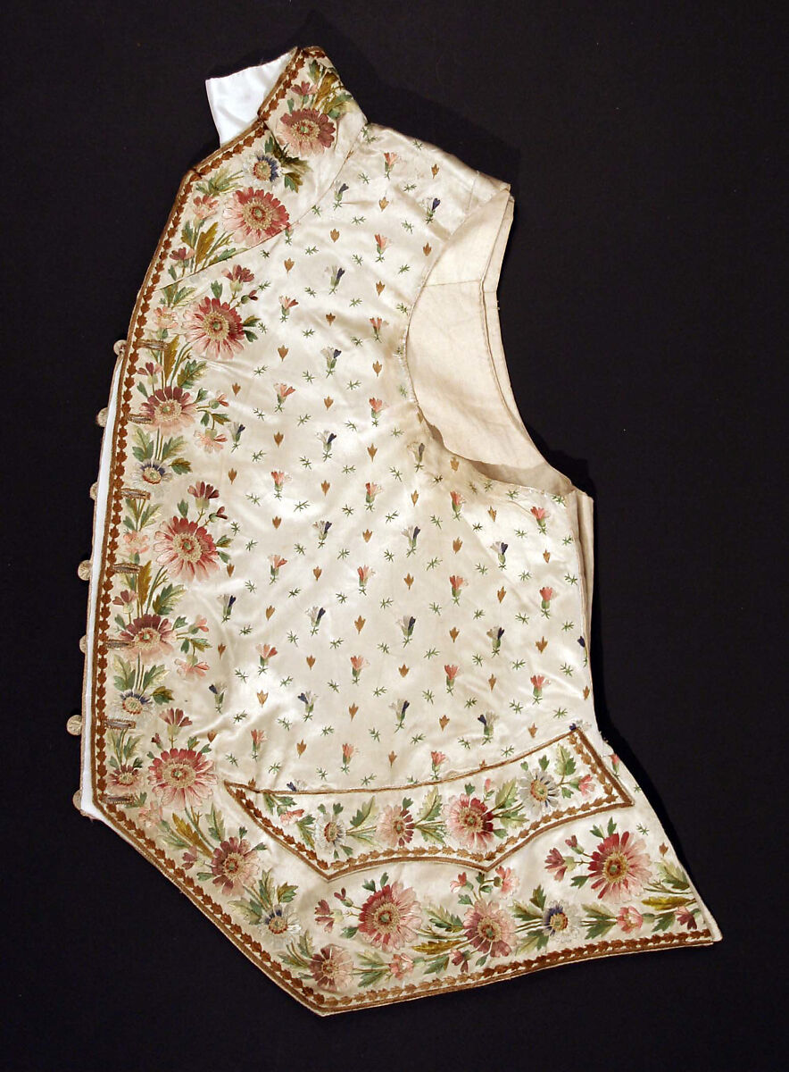 Waistcoat, silk, French