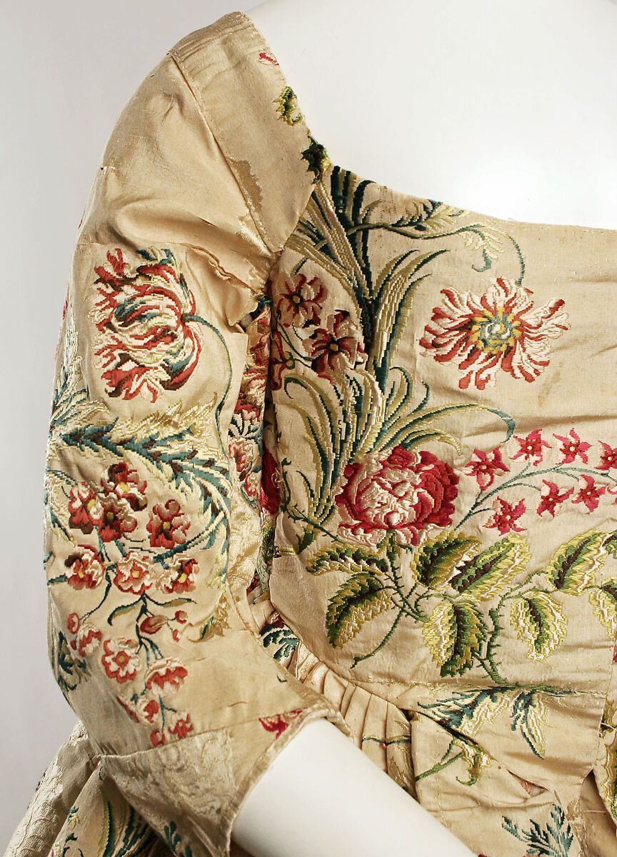 Dress, silk, British