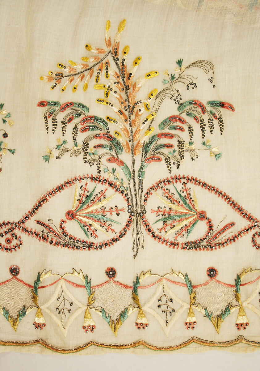 Dress, piña cloth, probably Spanish