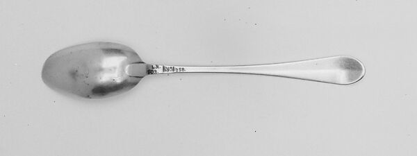 Tea Spoon, Marked by S. R., Silver, American 