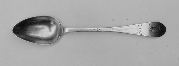 Tea Spoon, Marked by W. M., Silver, American 