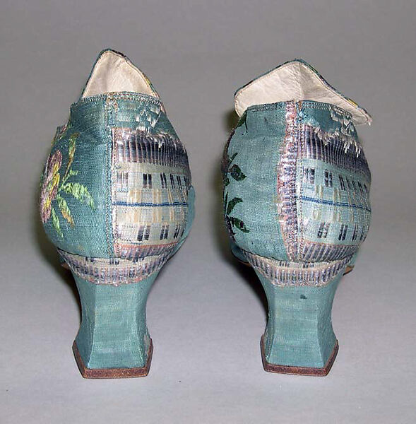 Slippers, Hellstern and Sons (French, active 1870–ca. 1972), silk, leather, French