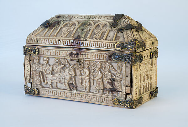 Ivory Casket with Scenes from the Book of Kings, Ivory and gilt-copper alloy, Spanish 