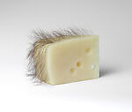 Short Haired Cheese, Robert Gober (American, born Wallingford, Connecticut, 1954), Beeswax, human hair 