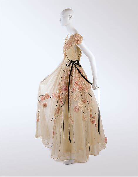 Dress, House of Lanvin (French, founded 1889), cotton, silk, French 