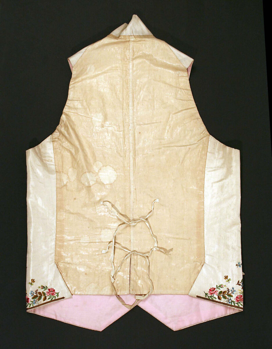 Waistcoat, silk, European