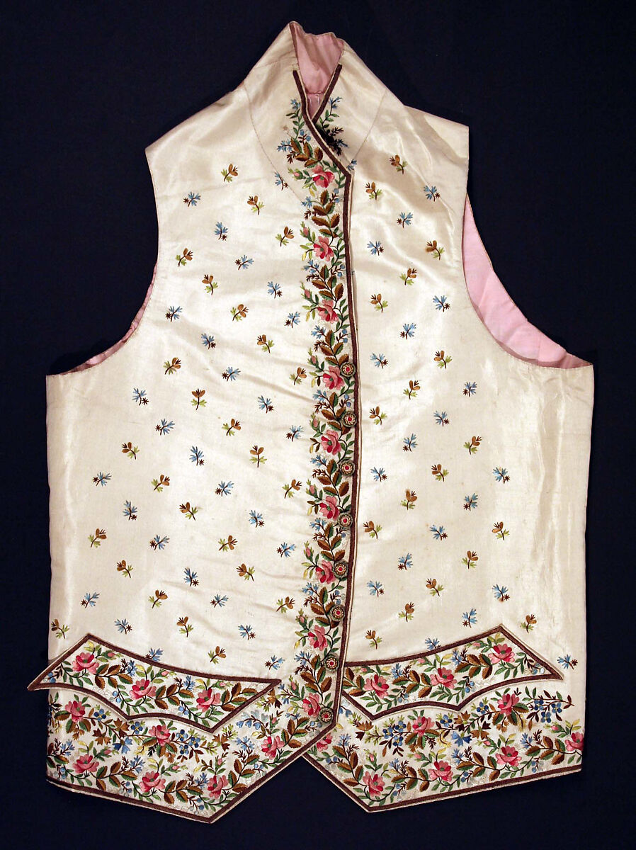 Waistcoat, silk, European 