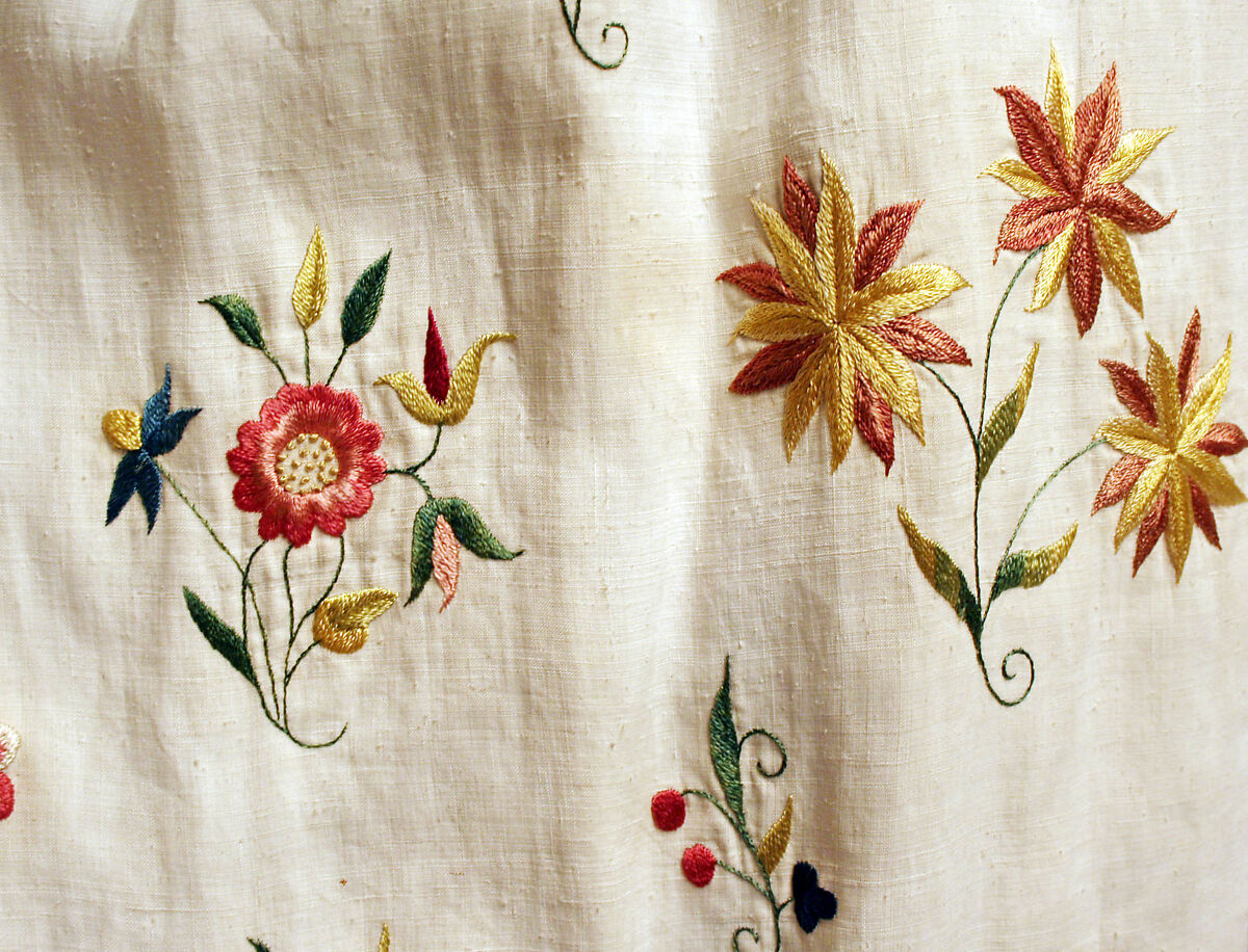 Robe à l'anglaise, linen, silk, British