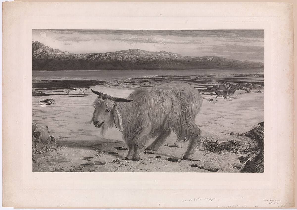 The Scapegoat, Charles Henry Mottram (British, 1807–1876 London), Various engraving techniques on chine collé 