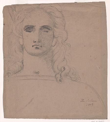 Head of King Solomon (recto); Study of a boy's head and arm (verso)