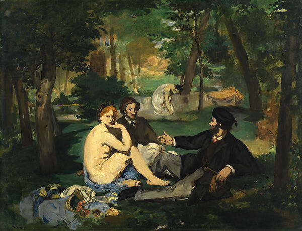Study for "Déjeuner sur l'herbe", Edouard Manet (French, Paris 1832–1883 Paris), Oil on canvas, French 