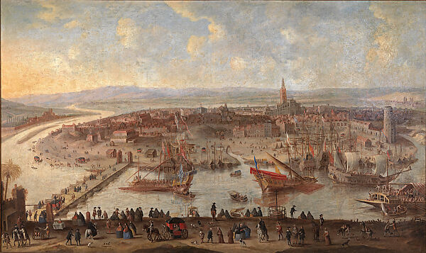 View of Seville, Unknown Artist, Oil on canvas 