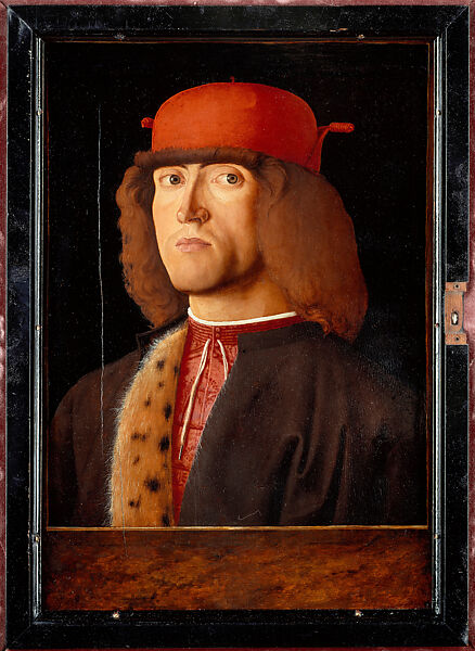 Portrait of a Man (Giulio Mellini?) (recto); Allegorical Landscape (verso), Unknown, Oil on wood panel 