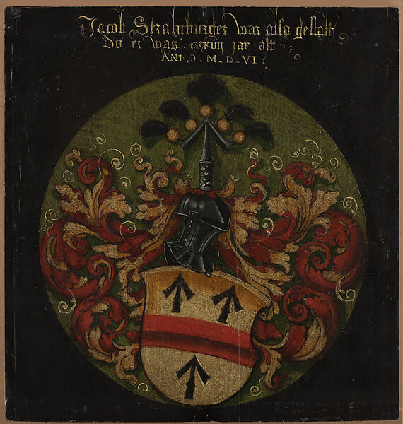 Sliding Cover with Stralenberg Coat of Arms, Martin Kaldenbach  German, Oil on linden panel