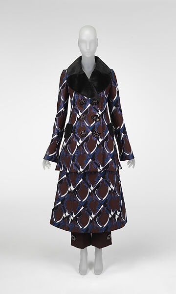 Ensemble, Louis Vuitton Co. (French, founded 1854), silk, wool, fur, French 