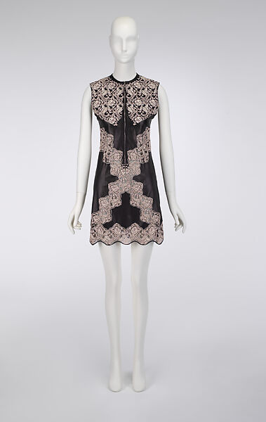 Dress, Louis Vuitton Co. (French, founded 1854), leather; silk; cotton, metal, French 