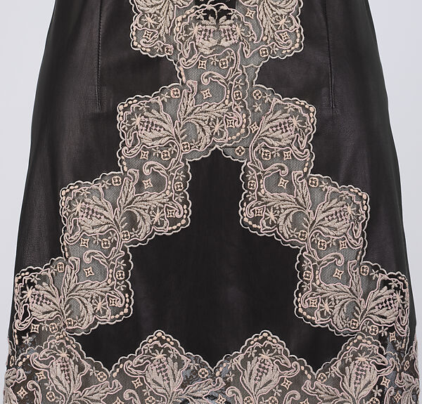 Dress, Louis Vuitton Co. (French, founded 1854), leather; silk; cotton, metal, French