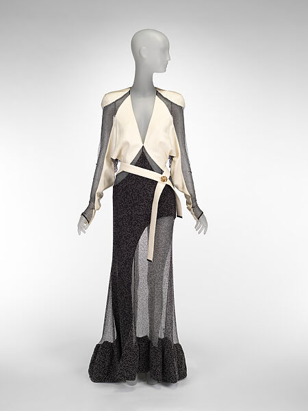 Dress, Louis Vuitton Co. (French, founded 1854), silk, synthetic, leather, French 