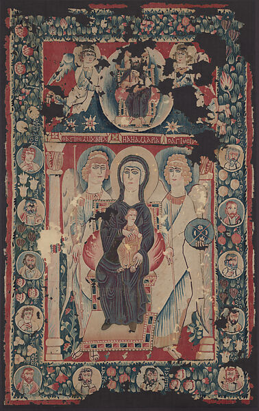 Icon of the Virgin Enthroned, Wool, Byzantine (Egypt)