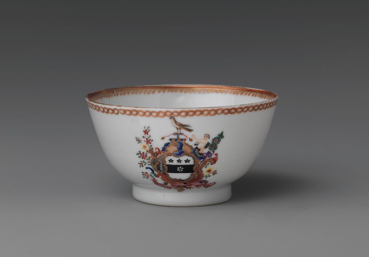 Bowl, Porcelain, Chinese, for American market 