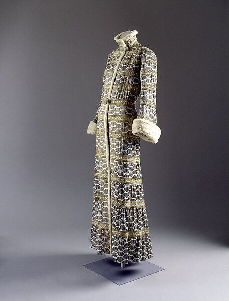 Evening coat, Maggy Rouff (French, 1927–1979), silk, metal, fur, French 