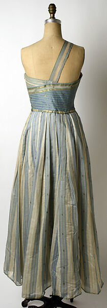 Evening dress, Mainbocher (French and American, founded 1930), cotton, metallic thread, American