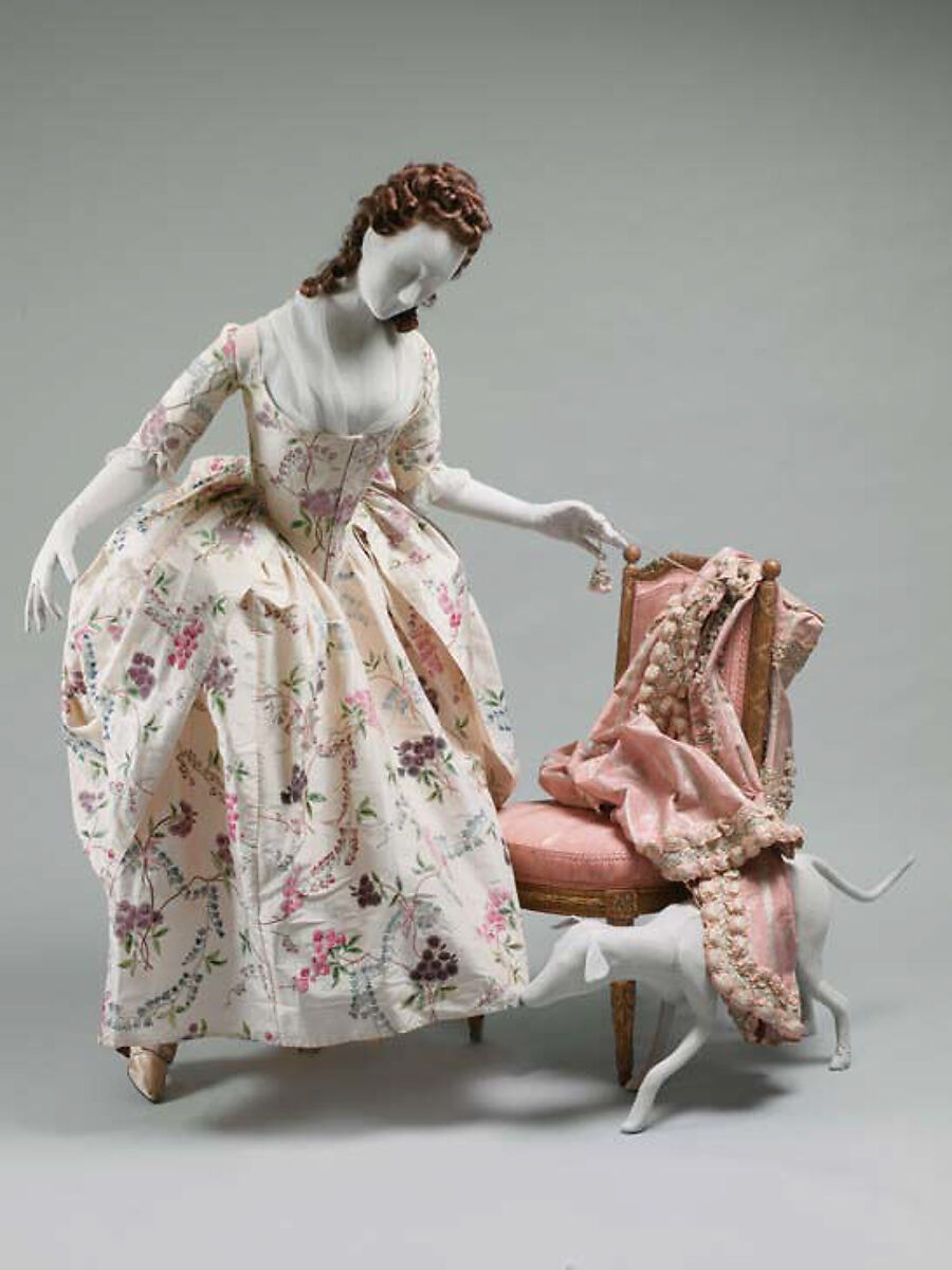 Robe à l'anglaise, silk, French 