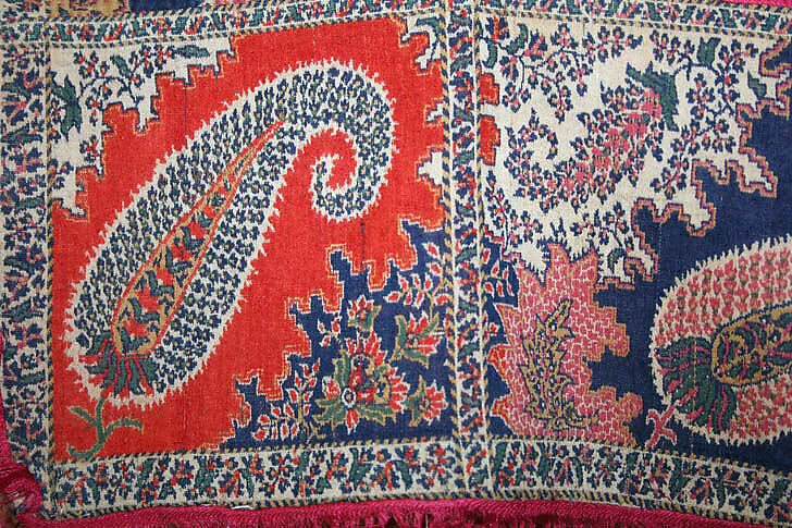 Shawl, silk, probably European