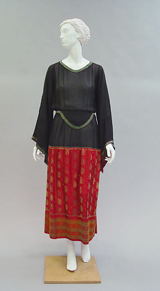 Dress, Paul Poiret (French, Paris 1879–1944 Paris), silk, metallic thread, French