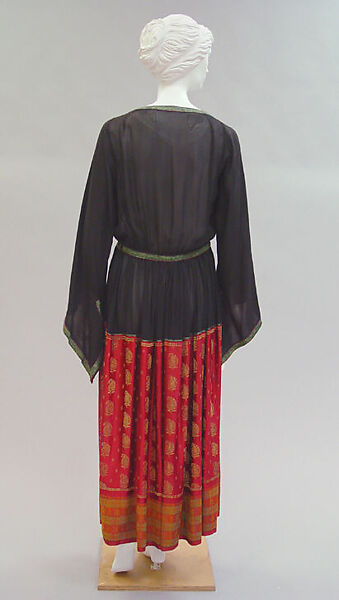 Dress, Paul Poiret (French, Paris 1879–1944 Paris), silk, metallic thread, French