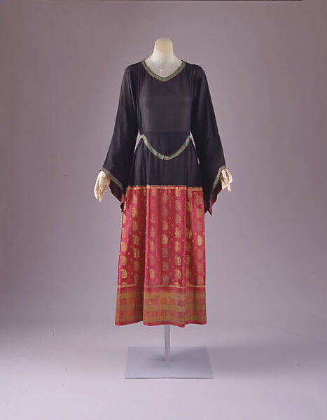 Dress, Paul Poiret (French, Paris 1879–1944 Paris), silk, metallic thread, French