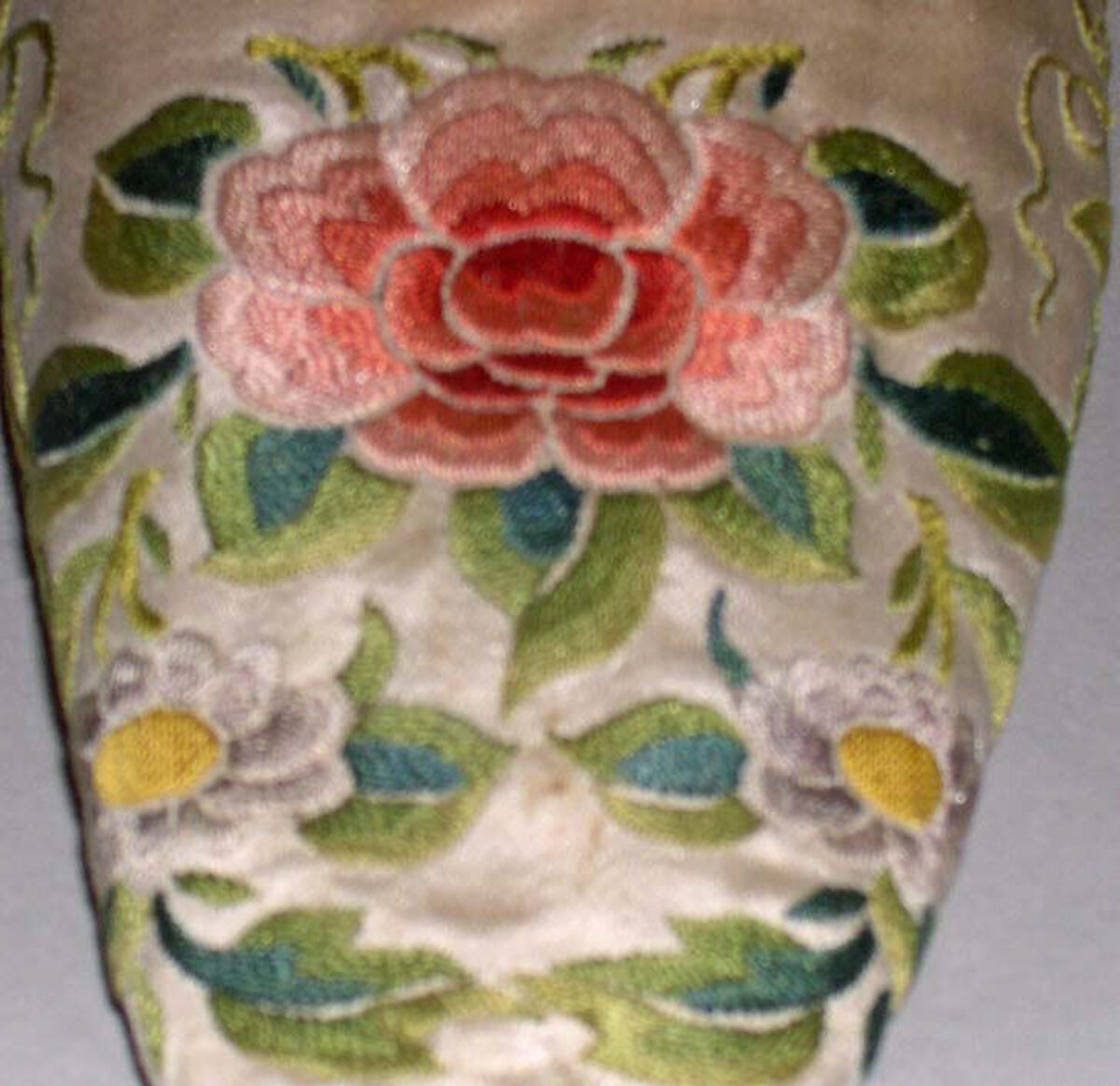 Slippers, silk, leather, Chinese