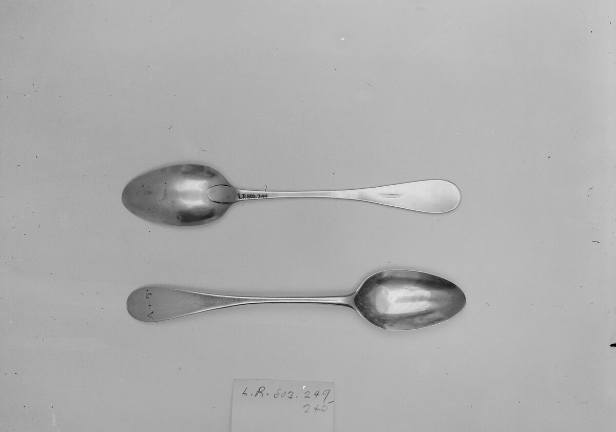 Tea Spoon, Rufus Farnam (active ca. 1796–1833), Silver, American 