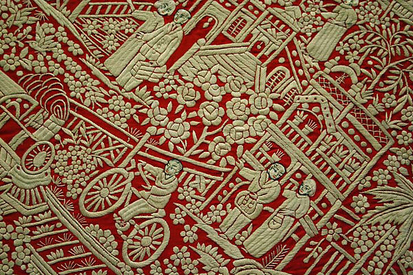 Shawl, silk, Chinese