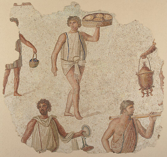 Mosaic Panel with Preparations for a Feast