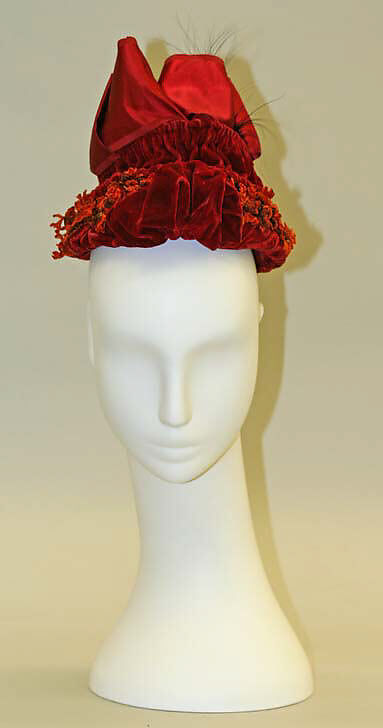 Bonnet, silk, French 