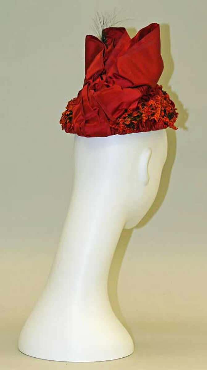 Bonnet, silk, French