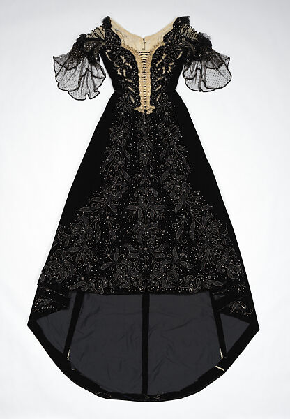 Evening dress, Félix (French, 1846–1901), silk, French