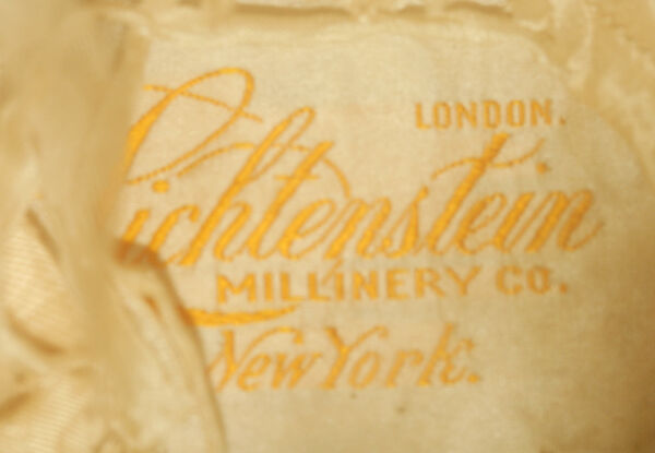 Hat, straw, silk, feathers, American or European