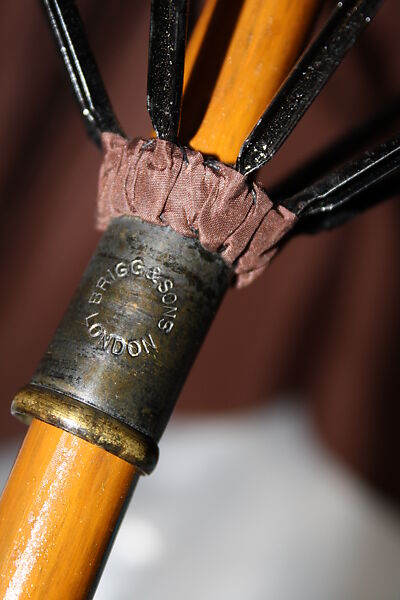 Umbrella, Briggs &amp; Sons, London (British), silk, wood, bone, metal, crystal, diamonds, British